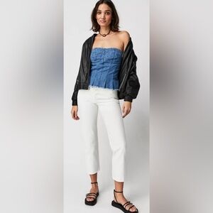 Levi’s Wedgie Straight White Garment Dyed Jeans